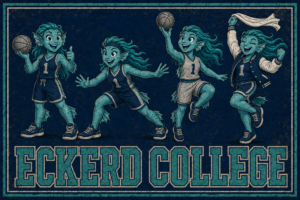 Eckerd College Sea Creature Basketball Poster