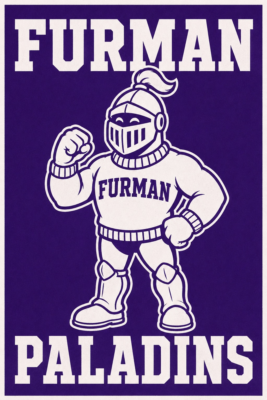 Furman Paladins Knight Mascot Printed Wall Art