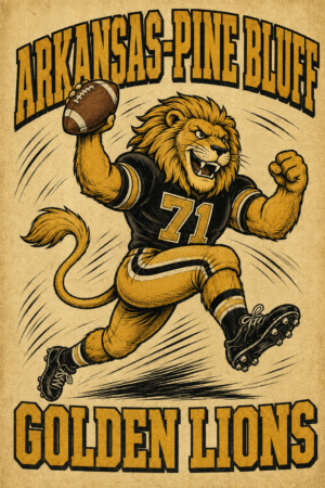 Arkansas Pine Bluff Golden Lions Football Wall Art