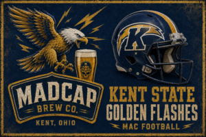 Kent State Golden Flashes Football Eagle Beer Wall Art