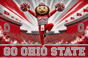 Ohio State Mascot Stadium Cheer Graphic Wall Art