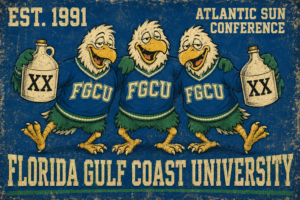 Florida Gulf Coast University Eagles Vintage-Style Wall Art