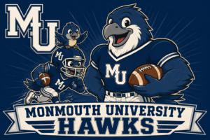 Monmouth University Hawks Football Mascot Wall Art Design
