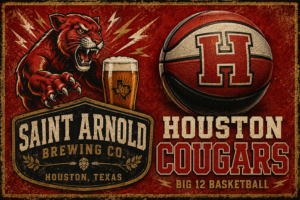 Houston Cougars Big 12 Basketball Vintage-Style Wall Art