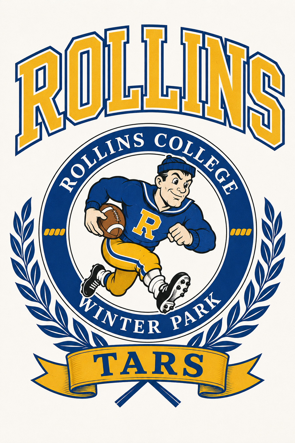 Rollins College Winter Park Tars Football Wall Art