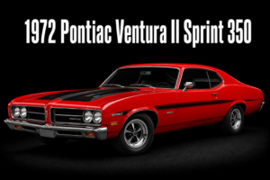 1972 Pontiac Ventura II Sprint 350 Red Muscle Car Wall Art