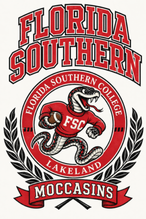 Florida Southern Moccasins Snake Basketball Wall Art