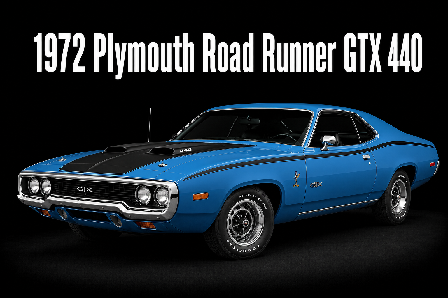 1972 Plymouth Road Runner GTX 440 Classic Car Poster