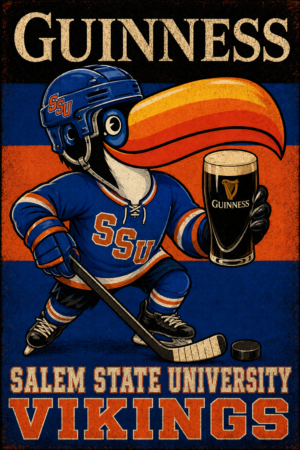 Salem State Vikings Hockey Guinness-Style Graphic Wall Art