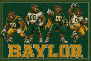 Baylor Bears Football Vintage-Style Wall Art