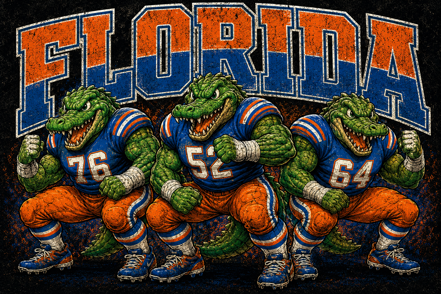 Florida Alligator Football Team Wall Art