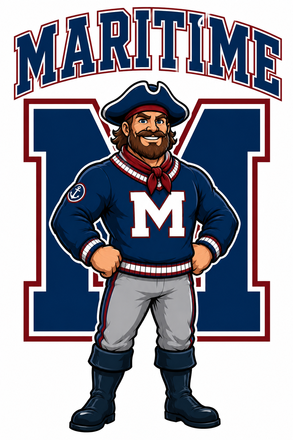 Maritime Sailor Mascot M Wall Art Design