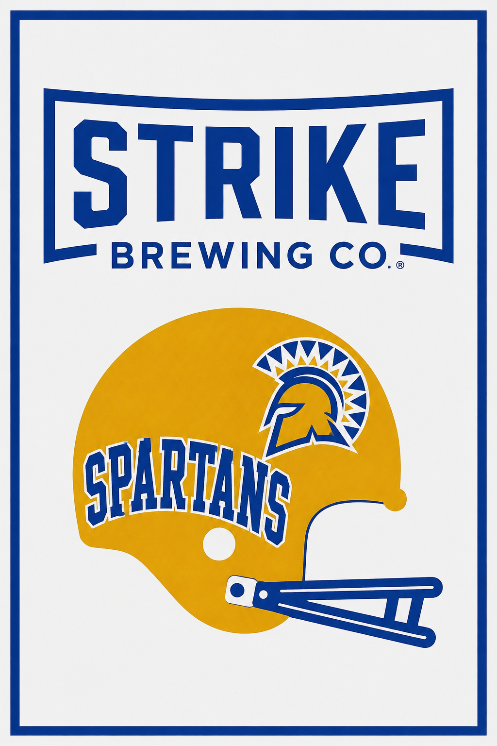 Strike Brewing Co. Spartans Helmet Wall Art