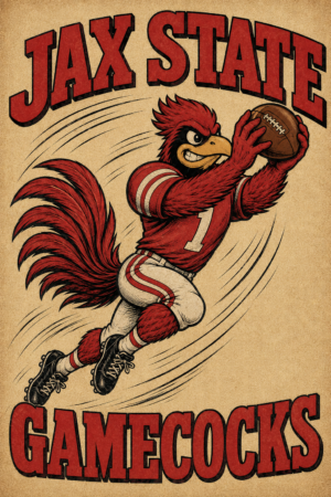 Texas State Gamecocks Vintage-Style Football Wall Art