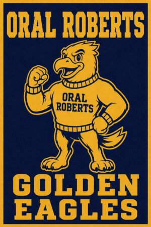 Oral Roberts Golden Eagles Eagle Mascot Wall Art