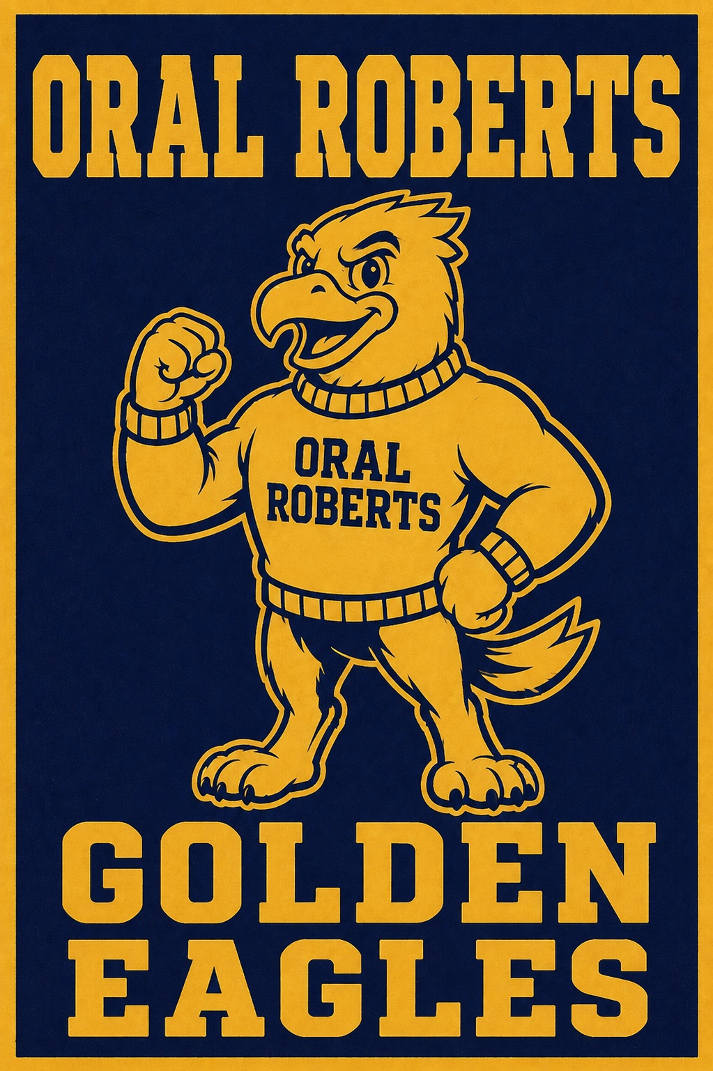 Oral Roberts Golden Eagles Eagle Mascot Wall Art