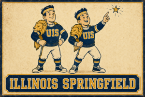 Vintage-Style Illinois Springfield UIS Lion Sports Wall Art