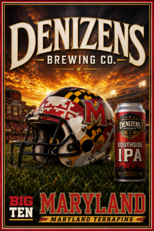 Denizens Brewing Co. Maryland Terrapins Football Poster