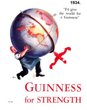 Guinness for Strength 1934 Vintage-Style Poster Design