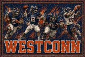 WCSU Wildcats Football Team Distressed Wall Art