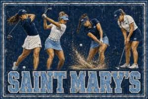 Saint Mary’s Women’s Golf Distressed Graphic Wall Art