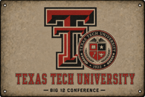 Texas Tech University Big 12 Decorative Wall Sign