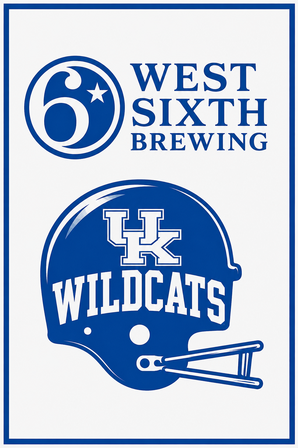 West Sixth Brewing Kentucky Wildcats Helmet Wall Art