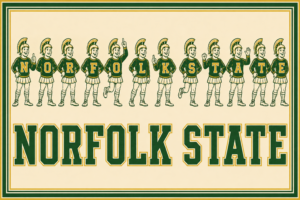 Norfolk State Spartan Letter Characters Vintage-Style Wall Art