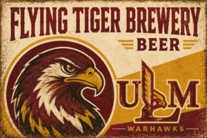 Flying Tiger Brewery UM Warhawks Vintage-Style Wall Sign