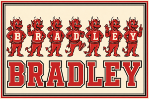 Bradley Red Devil Mascot Vintage-Style Wall Art