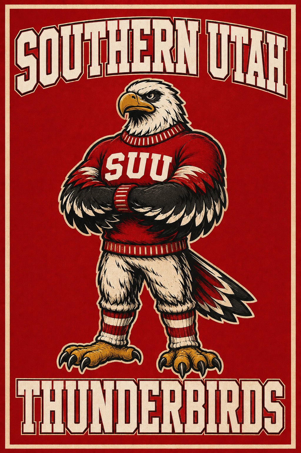 Southern Utah Thunderbirds Eagle Mascot Wall Art