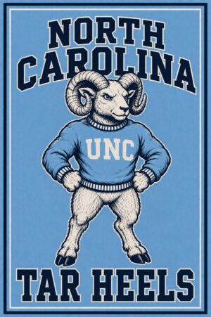 North Carolina Tar Heels Ram Graphic Wall Art