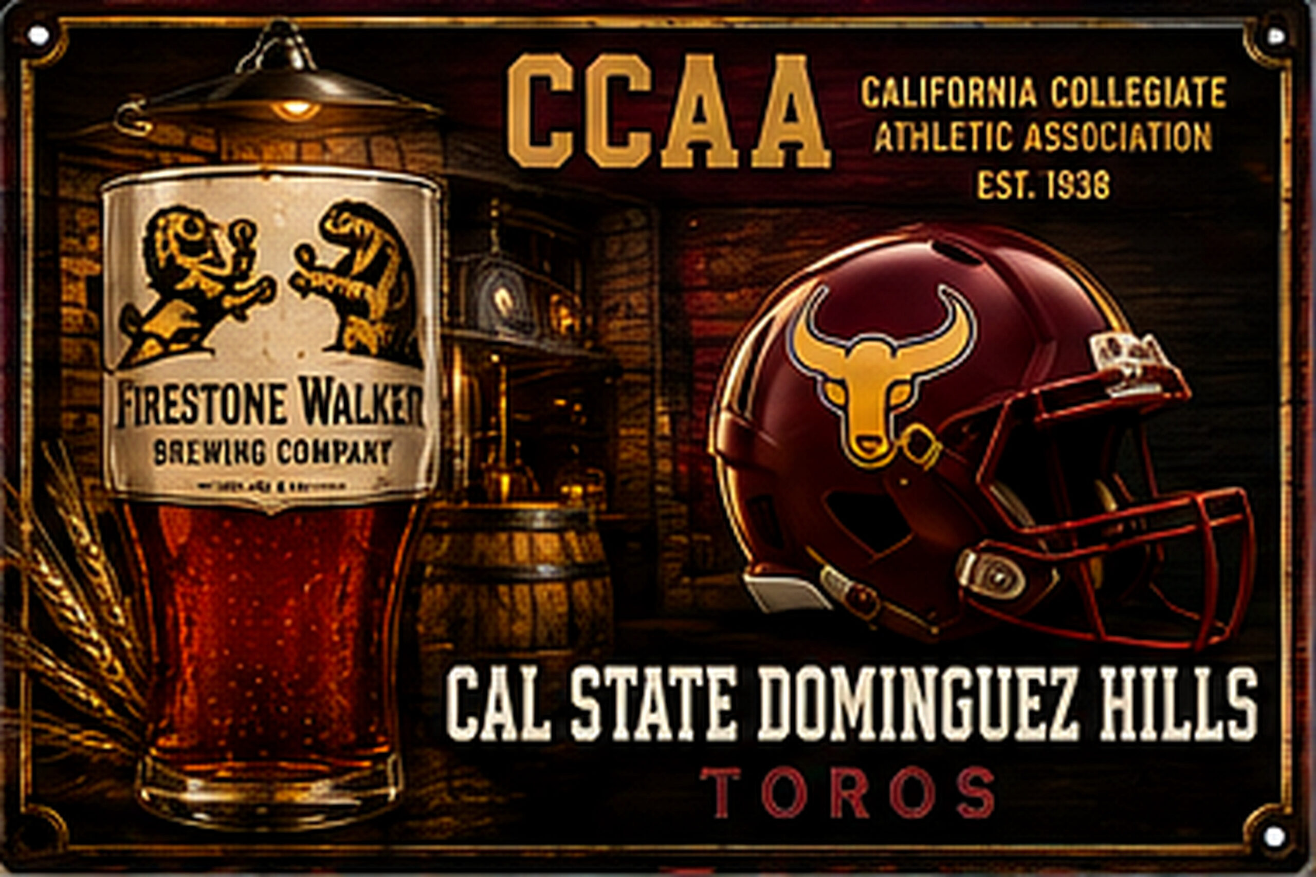 Cal State Dominguez Hills Toros CCAA Sports Wall Sign