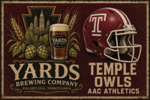 Yards Brewing Philadelphia Temple Owls Vintage-Style Wall Art