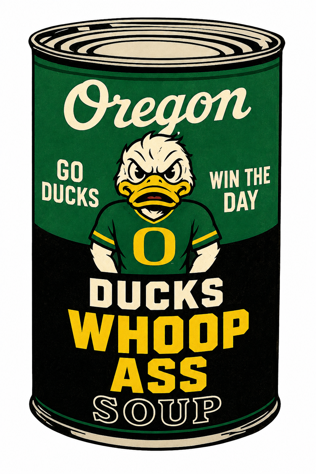 Oregon Ducks Whoop Ass Soup Can Design Wall Art