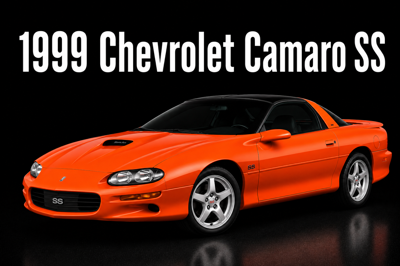 1999 Chevrolet Camaro SS Orange Car Wall Art