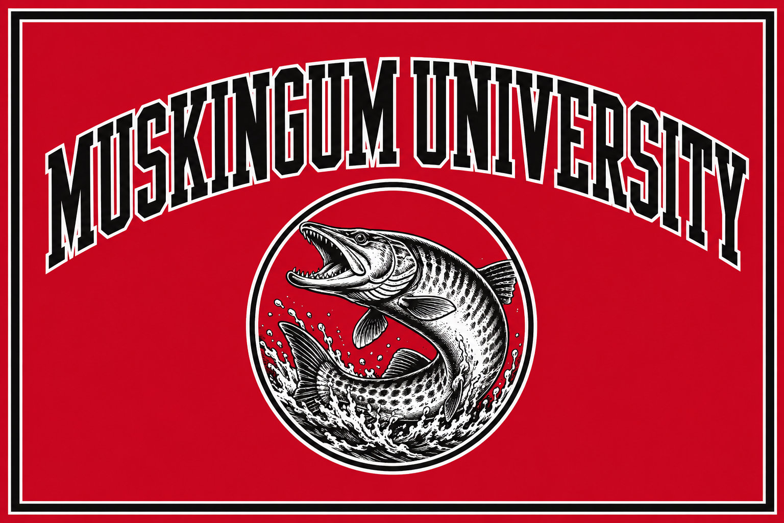 Michigan University Red Fish Emblem Wall Art