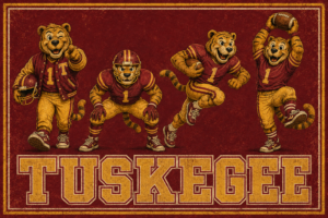 Tuskegee Tigers Football Mascot Graphic Wall Art