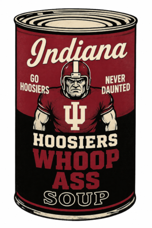 Indiana Hoosiers Football Soup Can Parody Wall Art