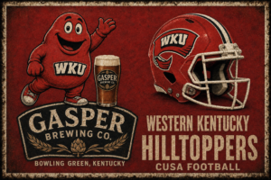 Western Kentucky Hilltoppers Gasper Brewing Co. Vintage-Style Wall Art