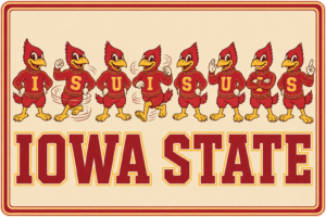 Iowa State Cardinals Red and Gold Wall Art