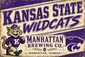 Kansas State Wildcats Manhattan Brewing Co. Retro Wall Art