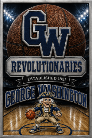 George Washington Basketball Revolutionaries Wall Art