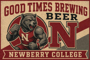 Newberry College Bear Good Times Brewing Beer Wall Art