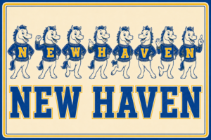 New Haven Horse Mascot Typography Wall Art