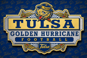 Tulsa Golden Hurricane Football Decorative Wall Art Sign