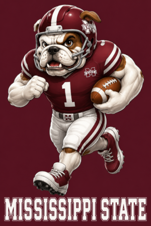 Mississippi State Bulldog Football Poster Design
