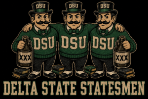 Delta State Statesmen Trio Vintage-Style Graphic Art