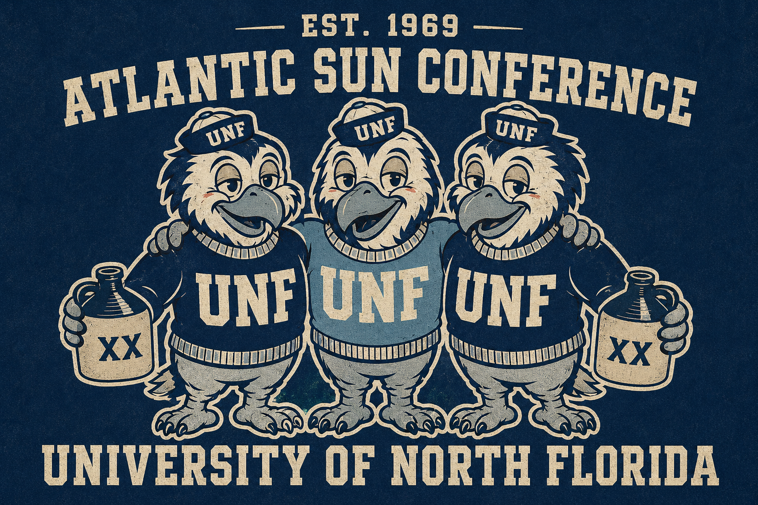Atlantic Sun Conference University of North Florida Bird Graphic