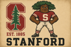 Stanford Cardinal Tree Football Player Wall Art